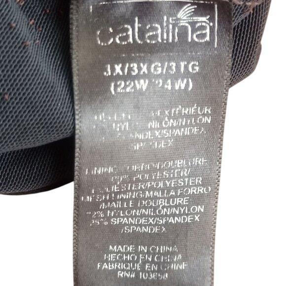 3X CATALINA One Piece Swimsuit In A Dark Rich Chocolate Brown - Picture 9 of 9